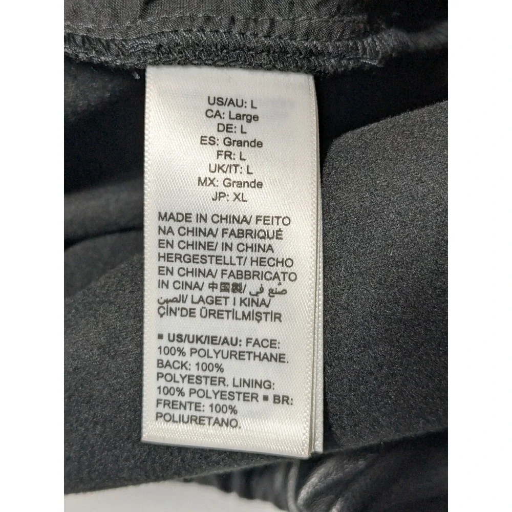 LISADNYC x THE DROP Women Large Black Vegan Leather Pull-On‎ Pants EUC